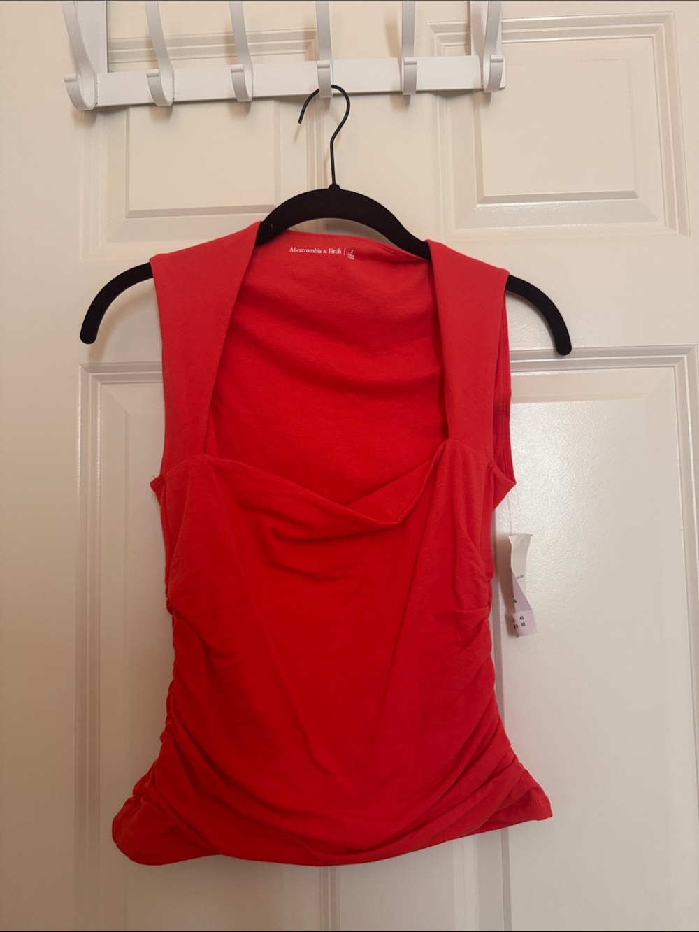 Abercrombie&Fitch Cowl Neck Top-Red